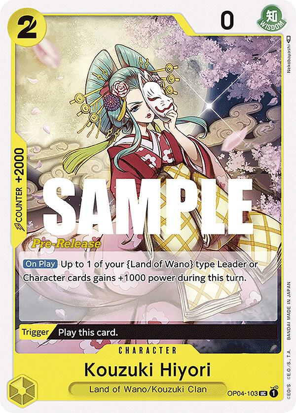 Kouzuki Hiyori (OP04-103) [Kingdoms of Intrigue Pre-Release Cards] | Jack's On Queen