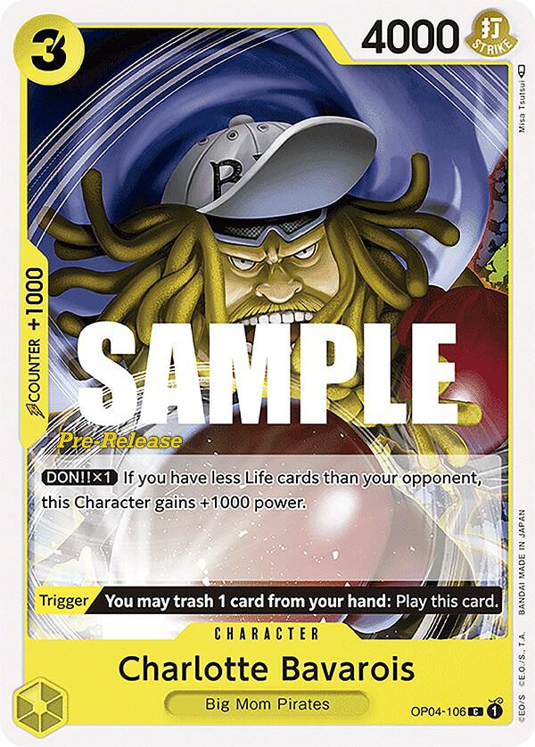 Charlotte Bavarois (OP04-106) [Kingdoms of Intrigue Pre-Release Cards] | Jack's On Queen