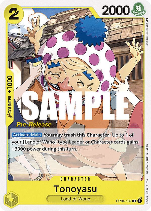 Tonoyasu (OP04-109) [Kingdoms of Intrigue Pre-Release Cards] | Jack's On Queen