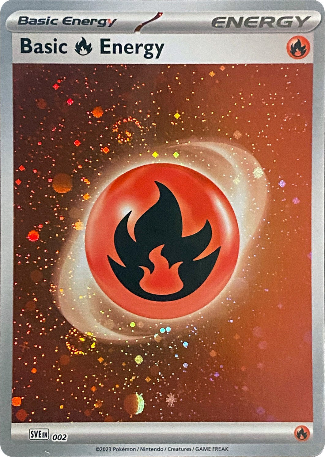 Basic Fire Energy (002) (Cosmos Holo) [Scarlet & Violet: Base Set] | Jack's On Queen