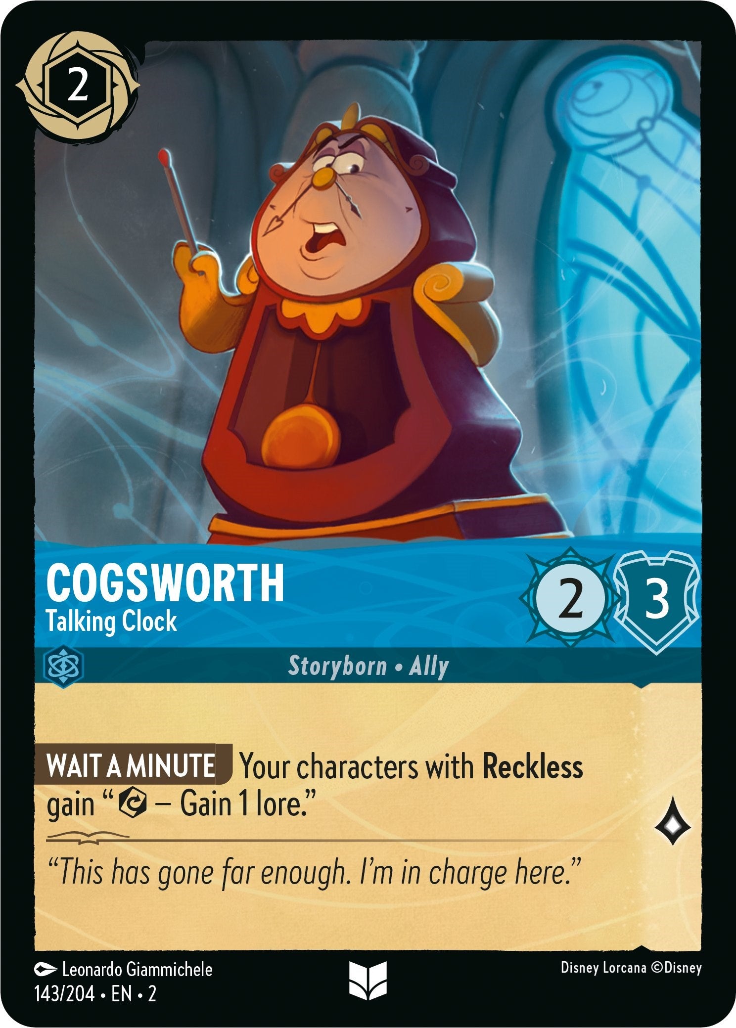 Cogsworth - Talking Clock (143/204) [Rise of the Floodborn] | Jack's On Queen