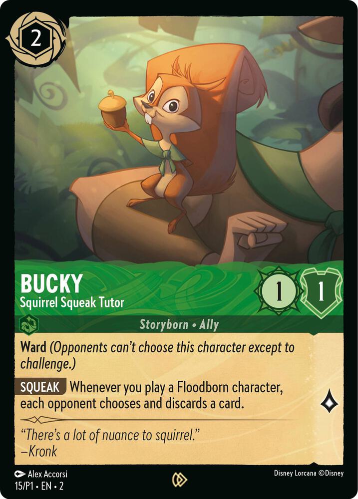 Bucky - Squirrel Squeak Tutor (15) [Disney Lorcana Promo Cards] | Jack's On Queen