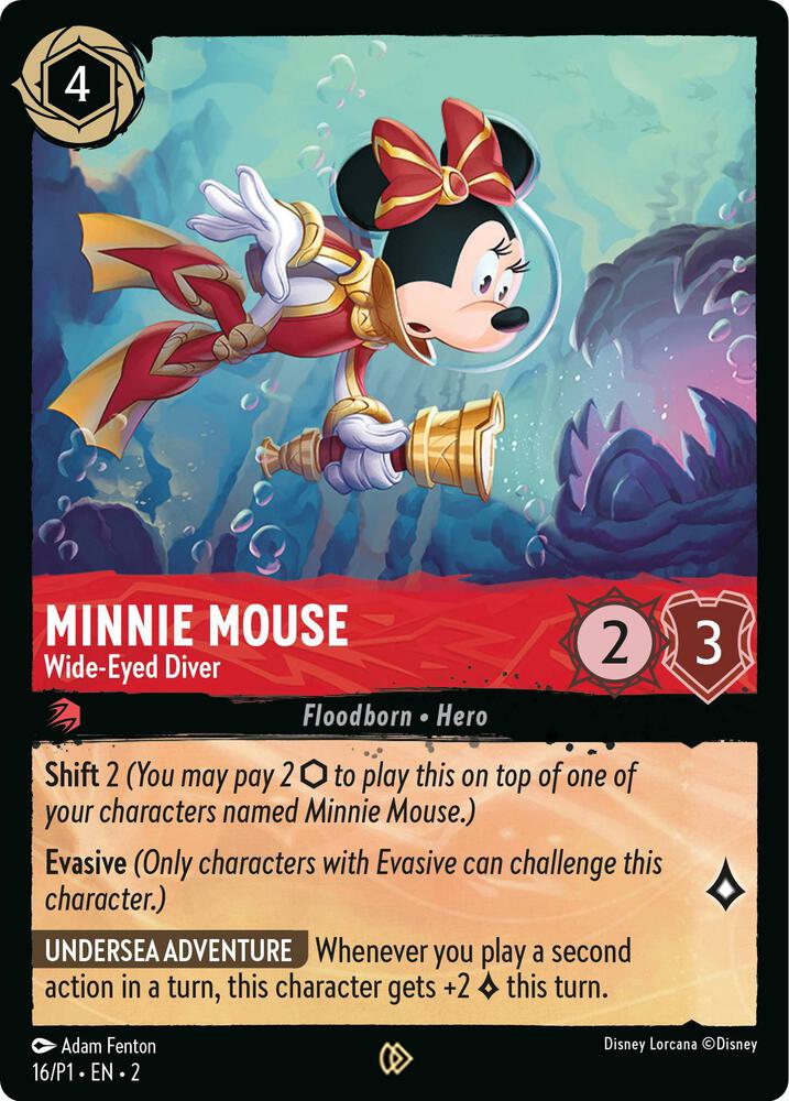 Minnie Mouse - Wide-Eyed Diver (16) [Disney Lorcana Promo Cards] | Jack's On Queen