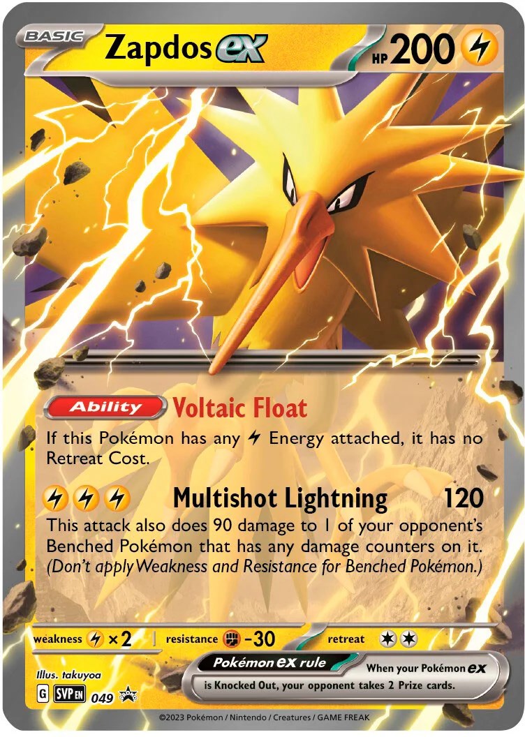 Zapdos ex (049) [Scarlet & Violet: Black Star Promos] | Jack's On Queen