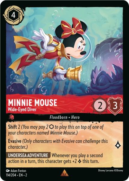 Minnie Mouse - Wide-Eyed Diver (114/204) [Rise of the Floodborn] | Jack's On Queen