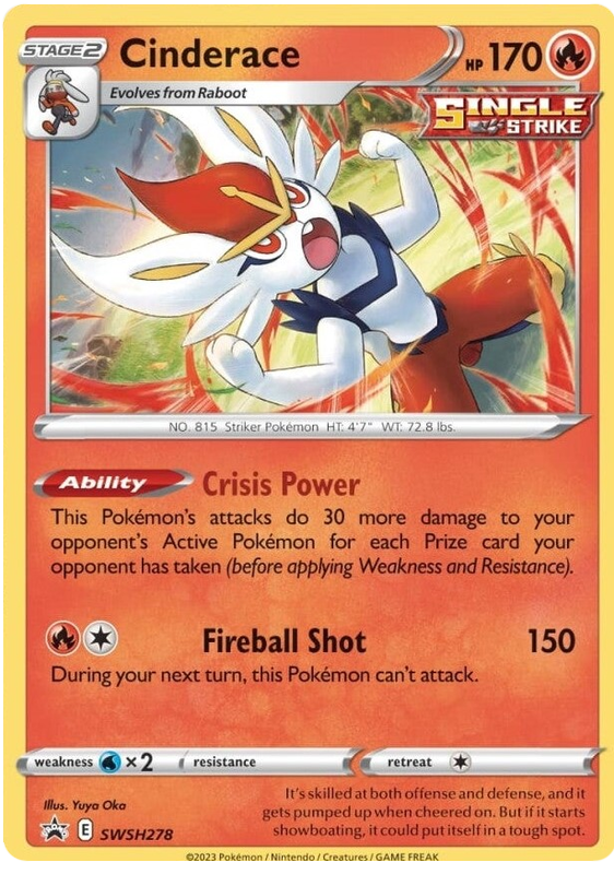 Cinderace (SWSH278) [Sword & Shield: Black Star Promos] | Jack's On Queen