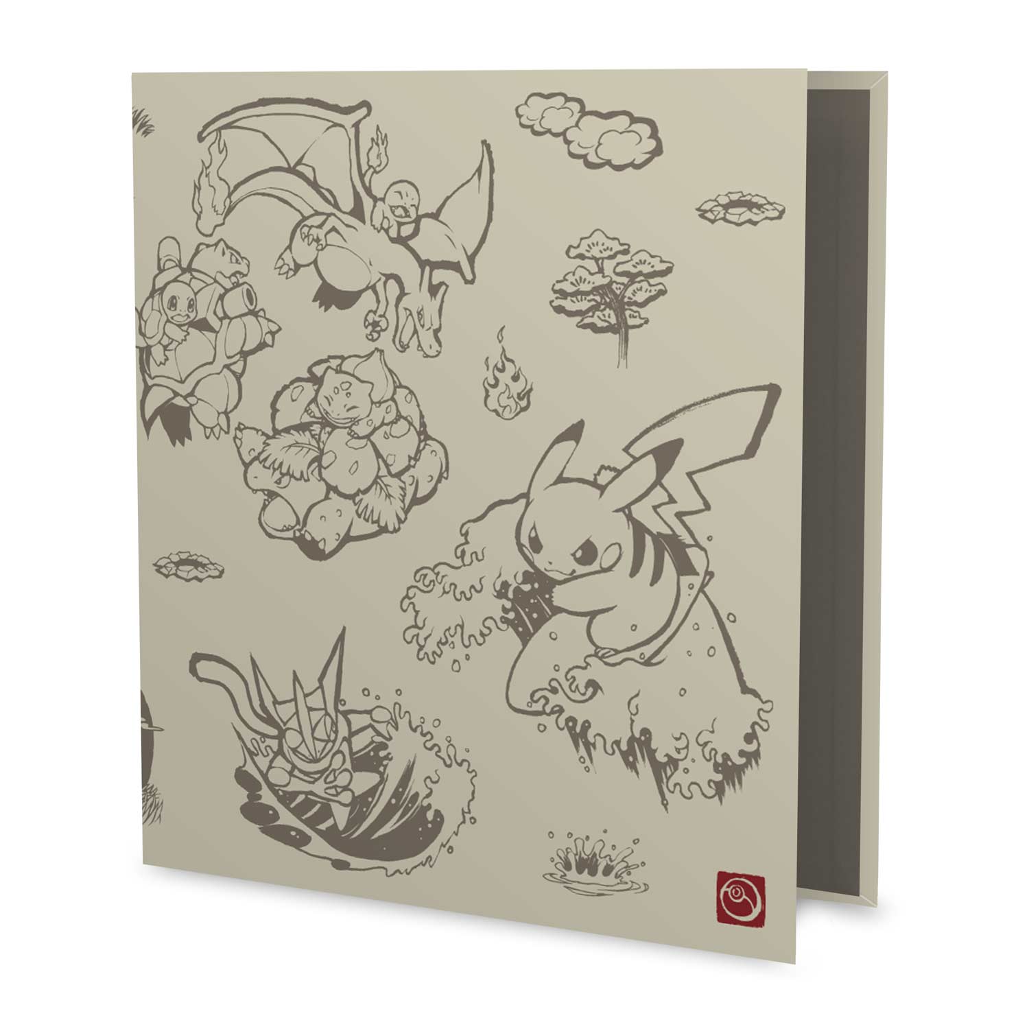 D-Ring Binder - Pikachu (Scroll Painting Style) | Jack's On Queen
