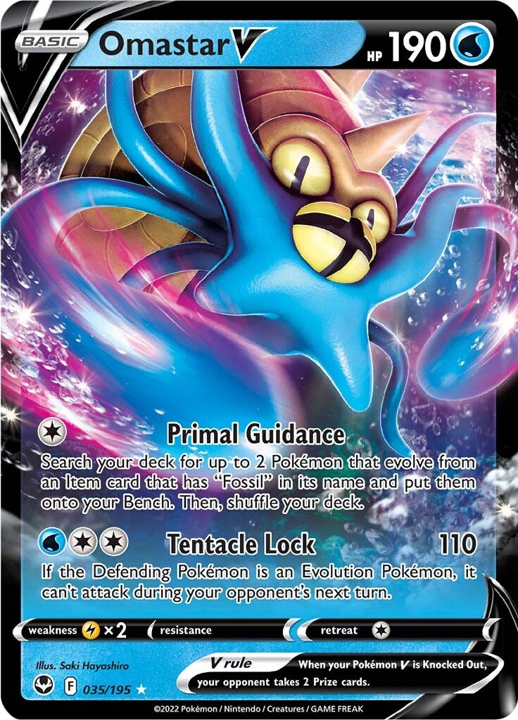 Omastar V (035/195) [Sword & Shield: Silver Tempest] | Jack's On Queen