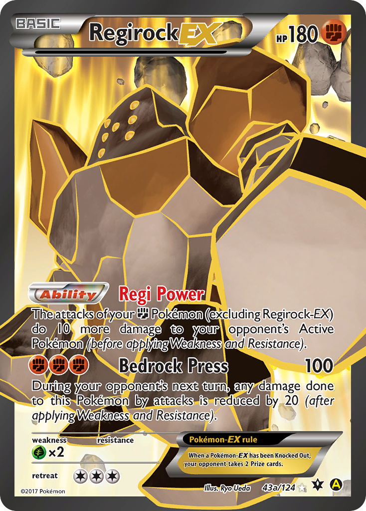 Regirock EX (43a/124) [Alternate Art Promos] | Jack's On Queen