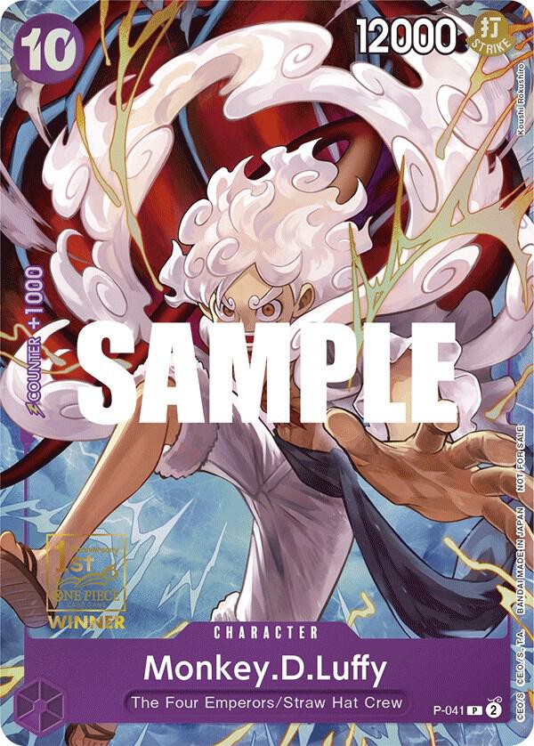 Monkey.D.Luffy (041) (1st Anniversary Tournament) (P-041) [One Piece Promotion Cards] | Jack's On Queen