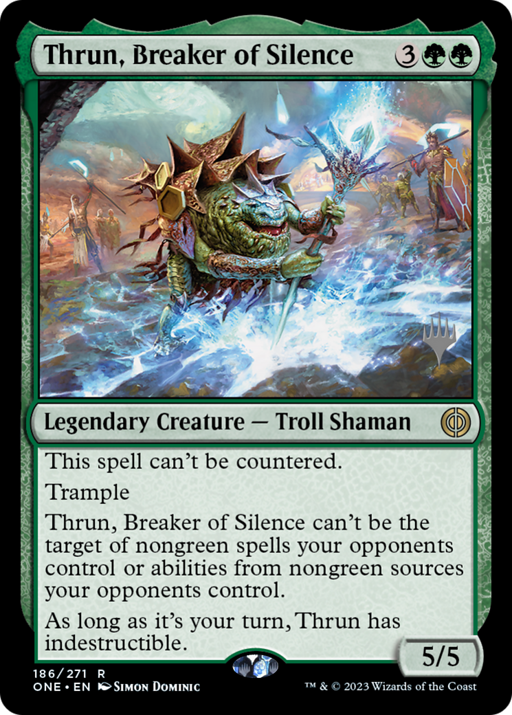 Thrun, Breaker of Silence (Promo Pack) [Phyrexia: All Will Be One Promos] | Jack's On Queen