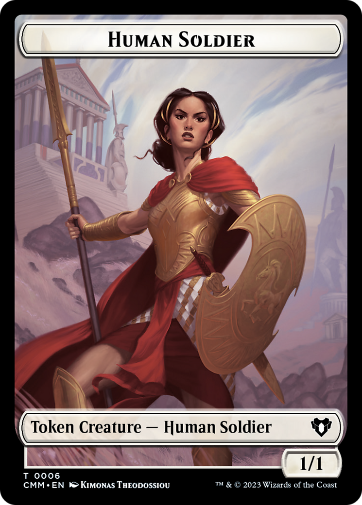 Human Soldier // Knight Double-Sided Token [Commander Masters Tokens] | Jack's On Queen