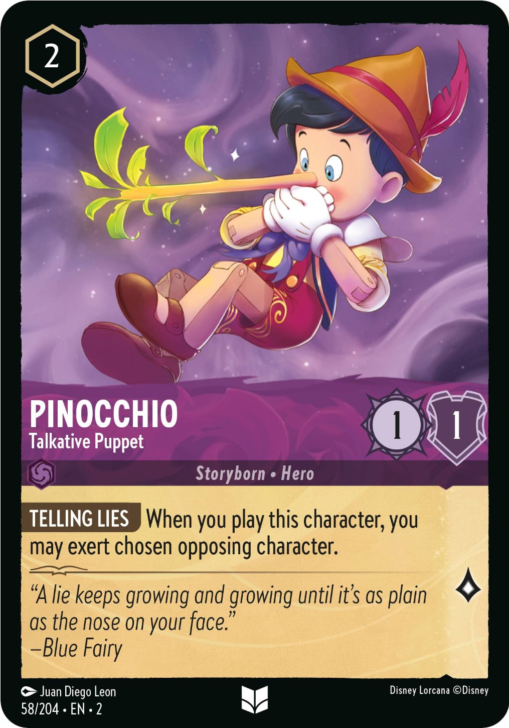 Pinocchio - Talkative Puppet (58/204) [Rise of the Floodborn] | Jack's On Queen