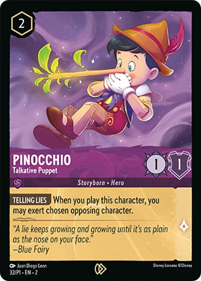 Pinocchio - Talkative Puppet (32) [Disney Lorcana Promo Cards] | Jack's On Queen
