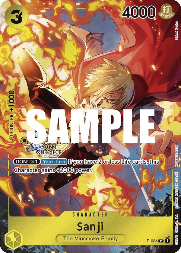 Sanji (CS 2023 Event Pack) (P-034) [One Piece Promotion Cards] | Jack's On Queen