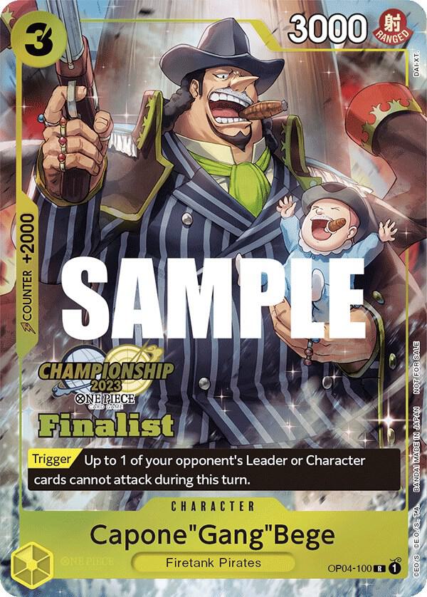 Capone"Gang"Bege (CS 2023 Top Players Pack) [Finalist] (OP04-100) [One Piece Promotion Cards] | Jack's On Queen