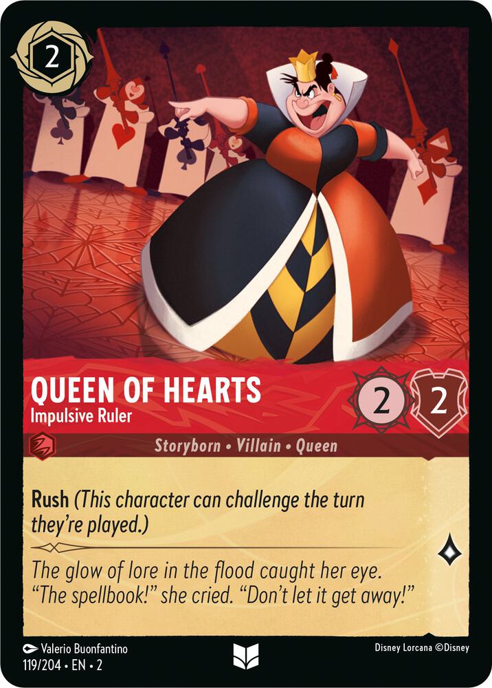Queen of Hearts - Impulsive Ruler (119/204) [Rise of the Floodborn] | Jack's On Queen