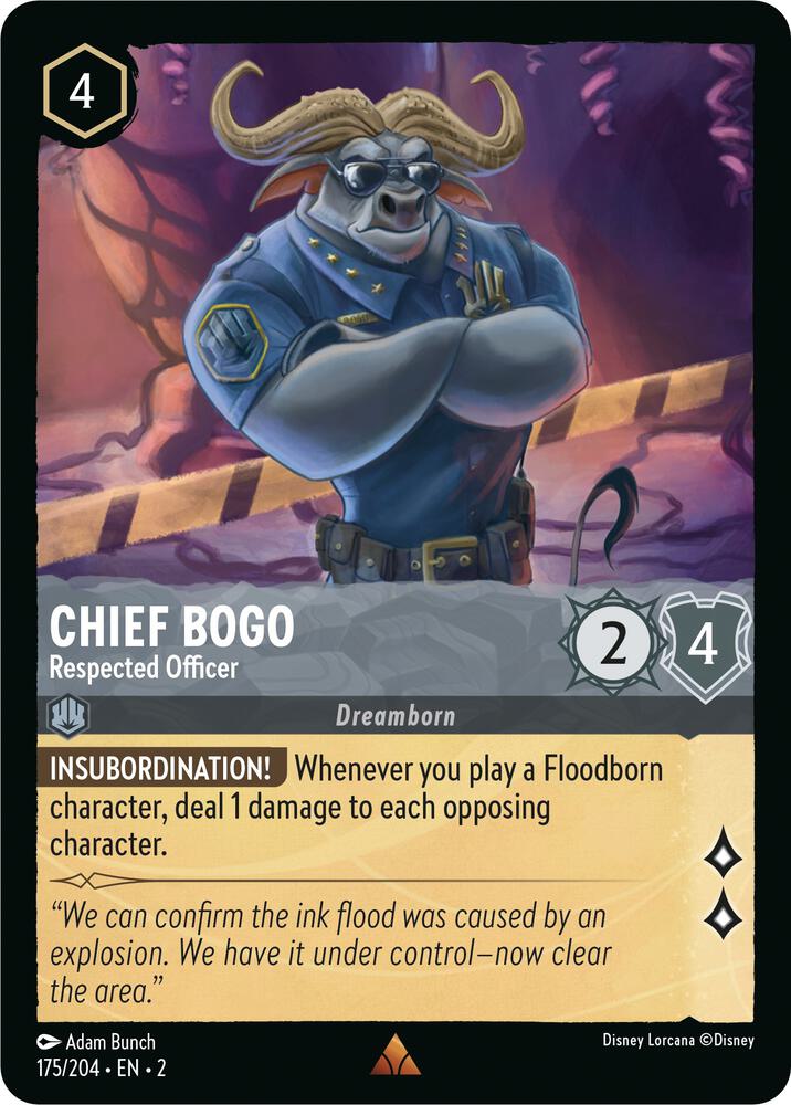 Chief Bogo - Respected Officer (175/204) [Rise of the Floodborn] | Jack's On Queen