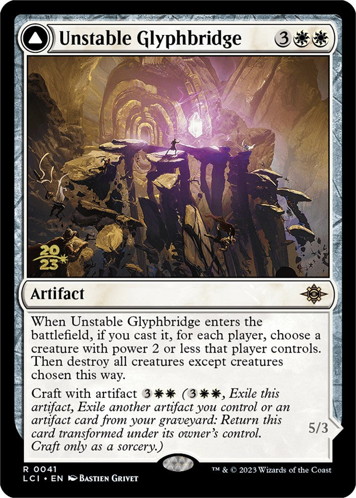 Unstable Glyphbridge // Sandswirl Wanderglyph [The Lost Caverns of Ixalan Prerelease Cards] | Jack's On Queen