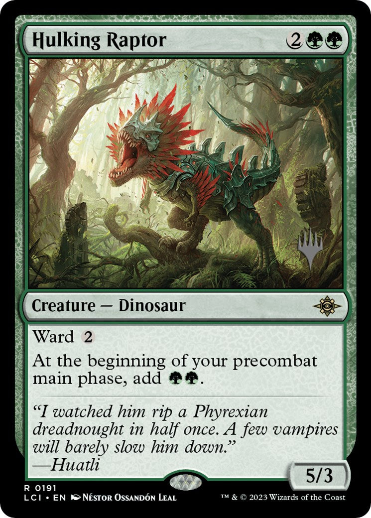 Hulking Raptor (Promo Pack) [The Lost Caverns of Ixalan Promos] | Jack's On Queen