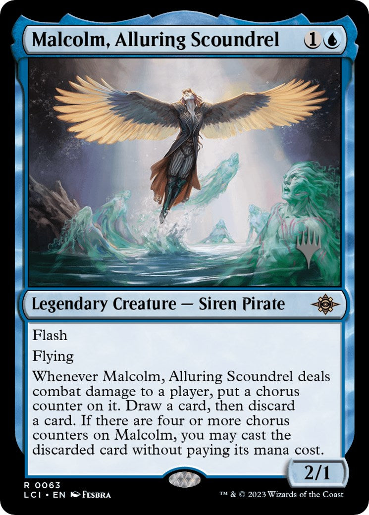 Malcolm, Alluring Scoundrel (Promo Pack) [The Lost Caverns of Ixalan Promos] | Jack's On Queen