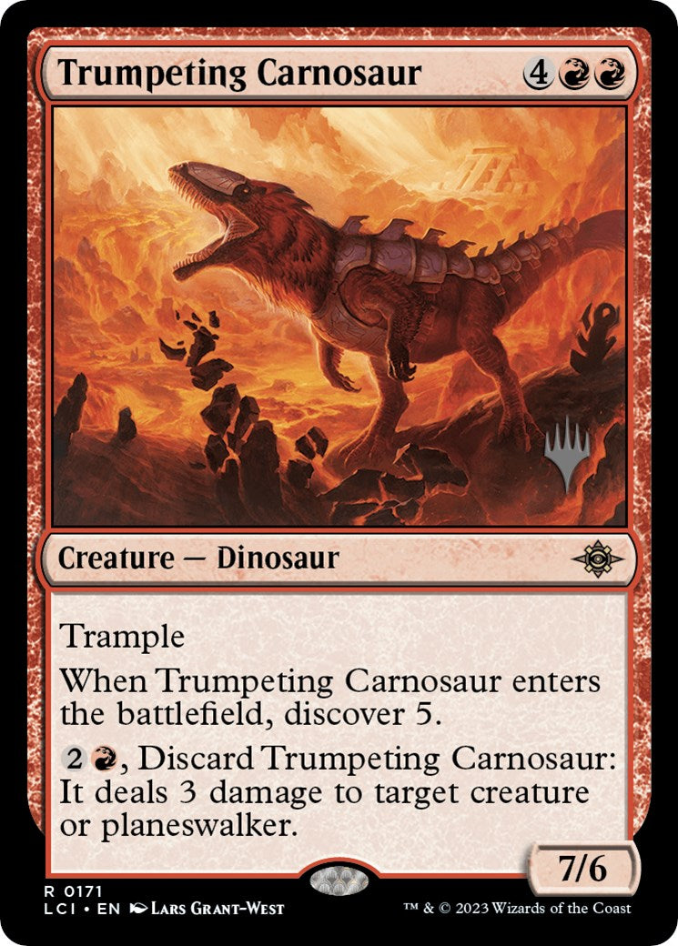 Trumpeting Carnosaur (Promo Pack) [The Lost Caverns of Ixalan Promos] | Jack's On Queen