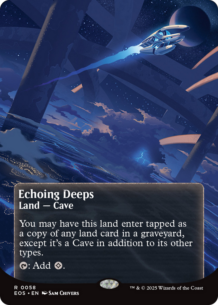Echoing Deeps (0058) (Borderless) [Edge of Eternities: Stellar Sights] | Jack's On Queen