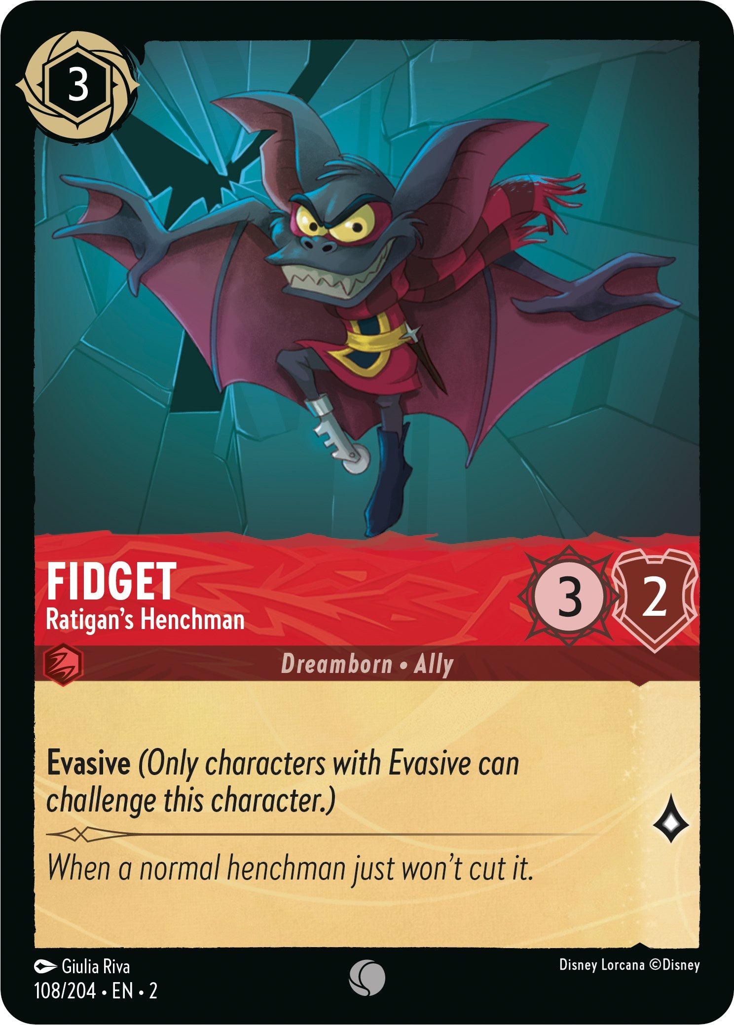 Fidget - Ratigan's Henchman (108/204) [Rise of the Floodborn] | Jack's On Queen