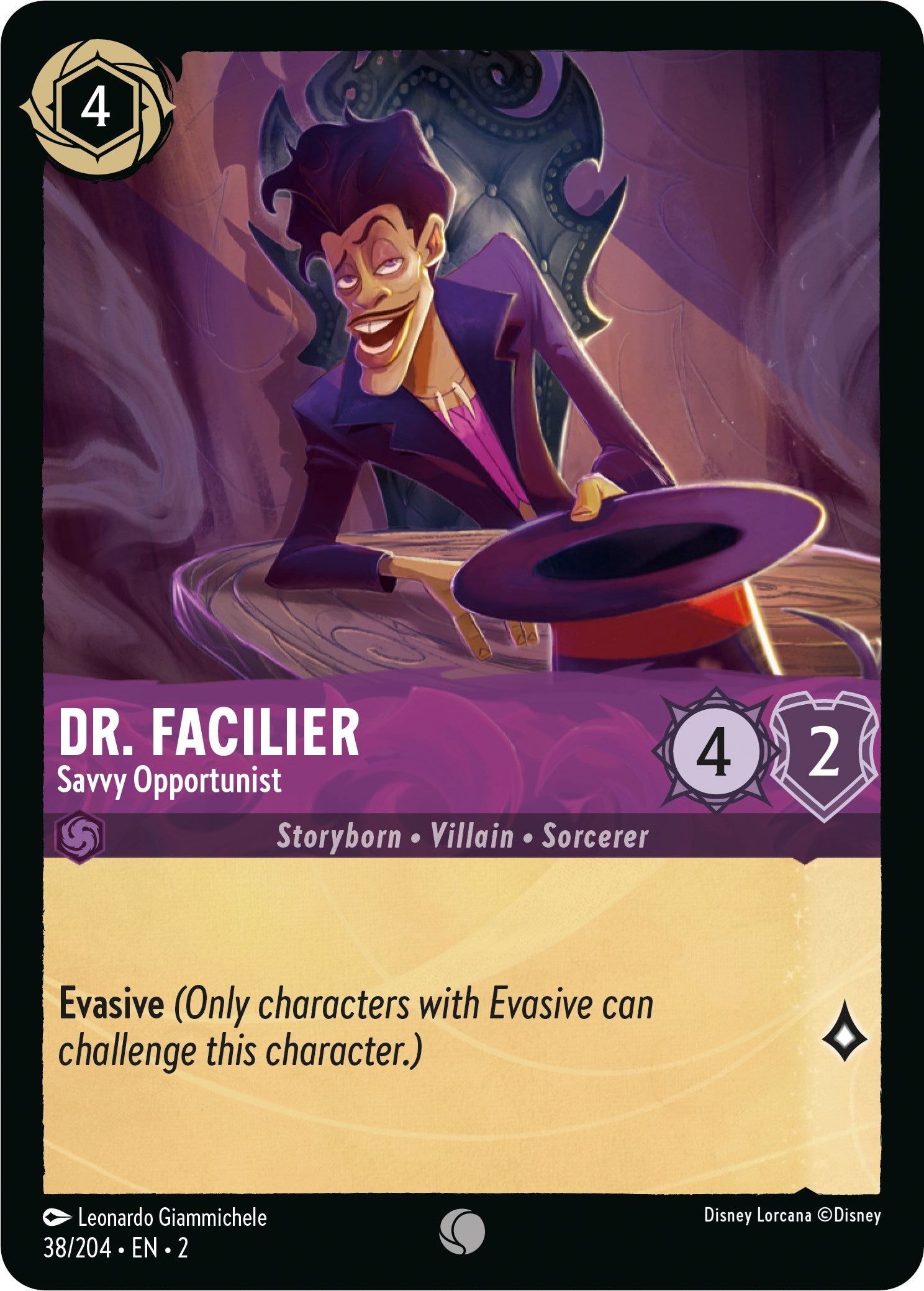 Dr. Facilier - Savvy Opportunist (38/204) [Rise of the Floodborn] | Jack's On Queen