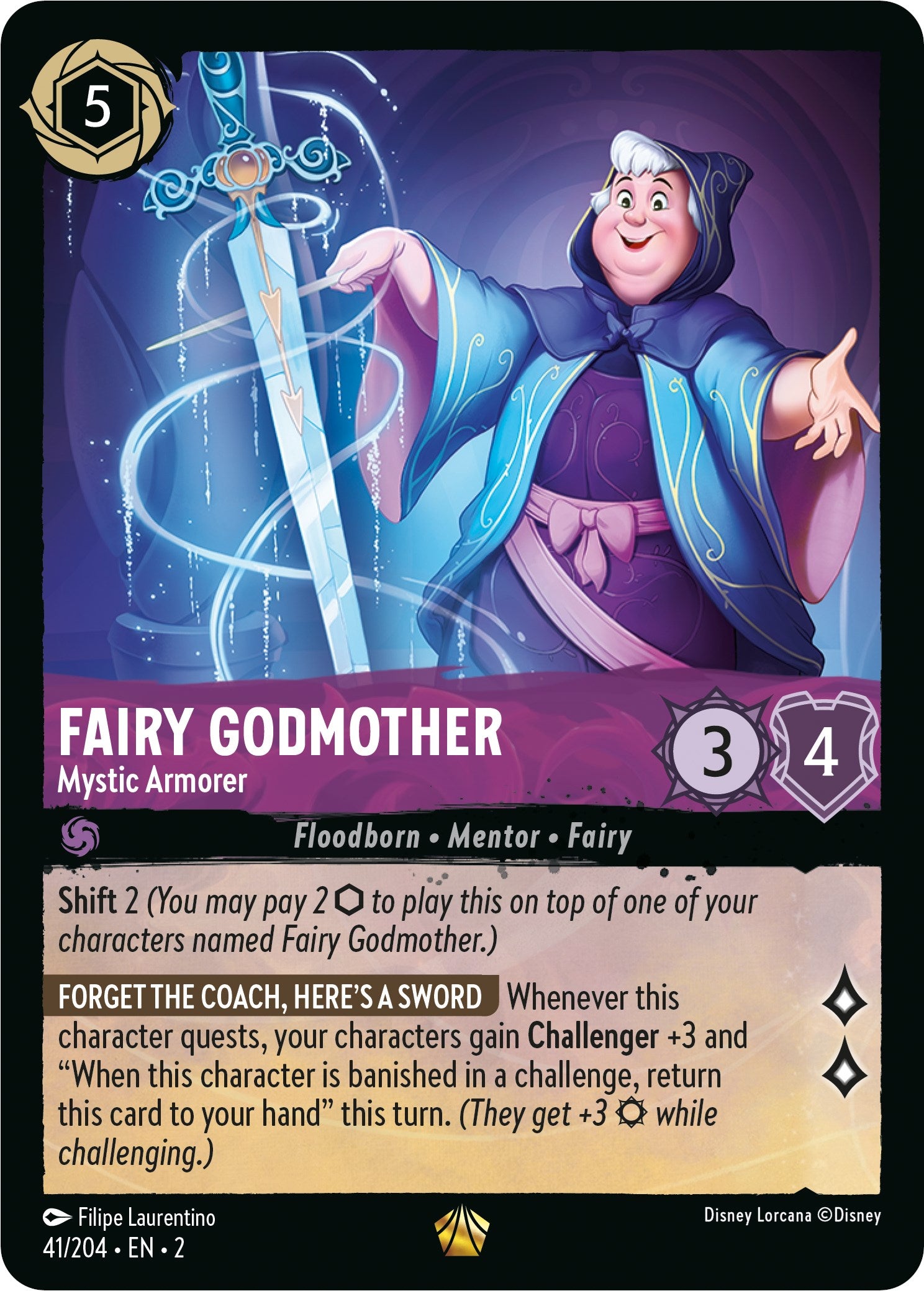 Fairy Godmother - Mystic Armorer (41/204) [Rise of the Floodborn] | Jack's On Queen