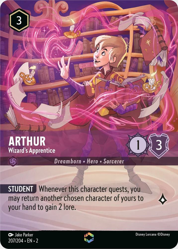 Arthur - Wizard's Apprentice (Enchanted) (207/204) [Rise of the Floodborn] | Jack's On Queen