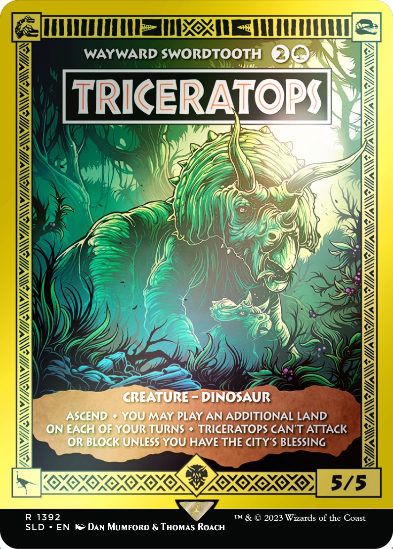 Triceratops - Wayward Swordtooth (Rainbow Foil) [Secret Lair Drop Series] | Jack's On Queen