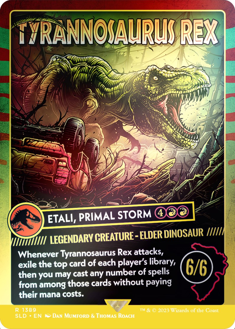 Tyrannosaurus Rex - Etali, Primal Storm (Rainbow Foil) [Secret Lair Drop Series] | Jack's On Queen