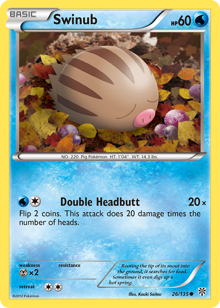 Swinub (26/135) [Black & White: Plasma Storm] | Jack's On Queen