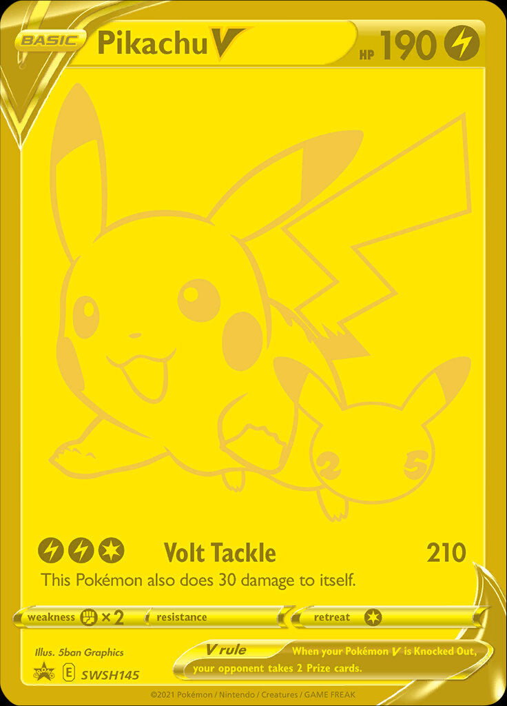 Pikachu V (SWSH145) (Celebrations) [Sword & Shield: Black Star Promos] | Jack's On Queen