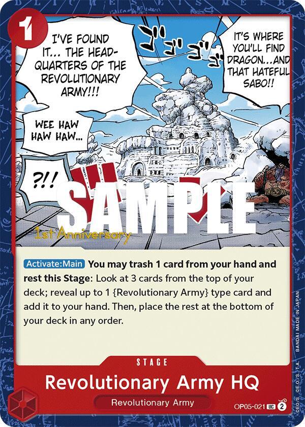 Revolutionary Army HQ (OP05-021) [Awakening of the New Era: 1st Anniversary Tournament Cards] | Jack's On Queen