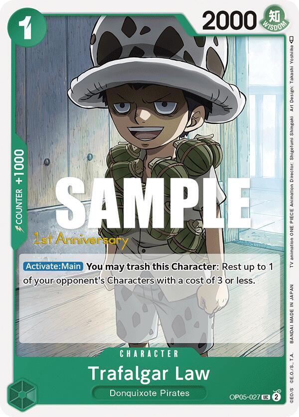 Trafalgar Law (027) (OP05-027) [Awakening of the New Era: 1st Anniversary Tournament Cards] | Jack's On Queen