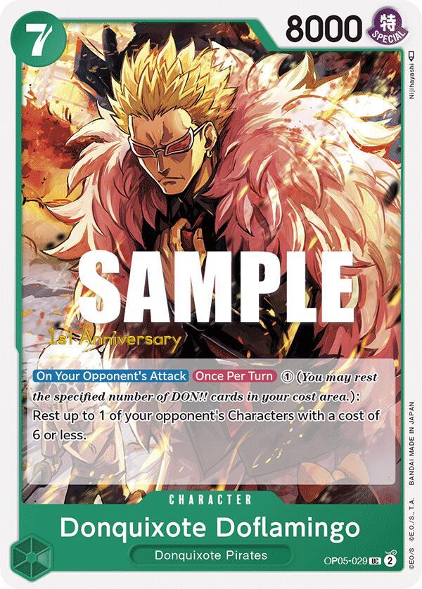 Donquixote Doflamingo (029) (OP05-029) [Awakening of the New Era: 1st Anniversary Tournament Cards] | Jack's On Queen