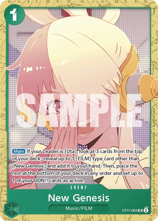 New Genesis (Starter Deck 11: Uta Deck Battle) (ST11-004) [One Piece Promotion Cards] | Jack's On Queen