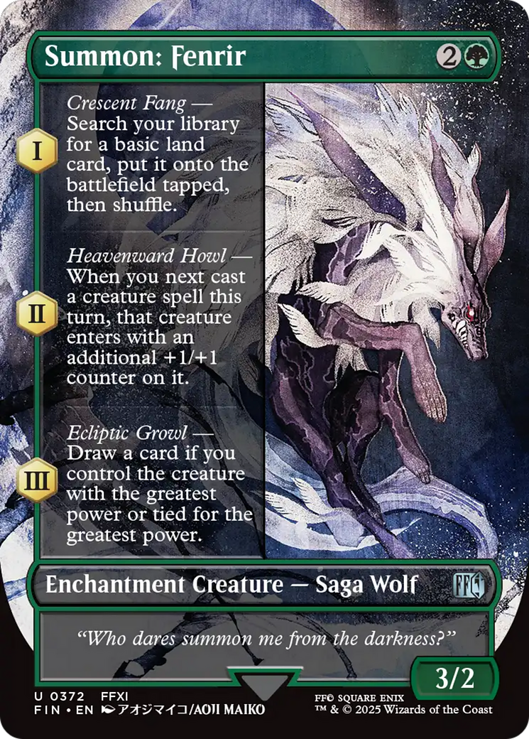 Summon: Fenrir (Borderless) [FINAL FANTASY] | Jack's On Queen