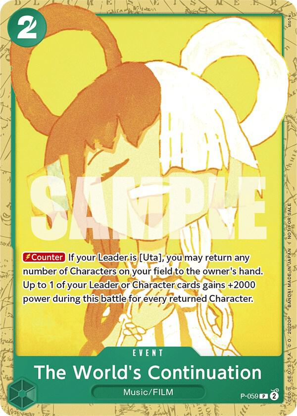 The World's Continuation (Starter Deck 11: Uta Deck Battle) (P-059) [One Piece Promotion Cards] | Jack's On Queen