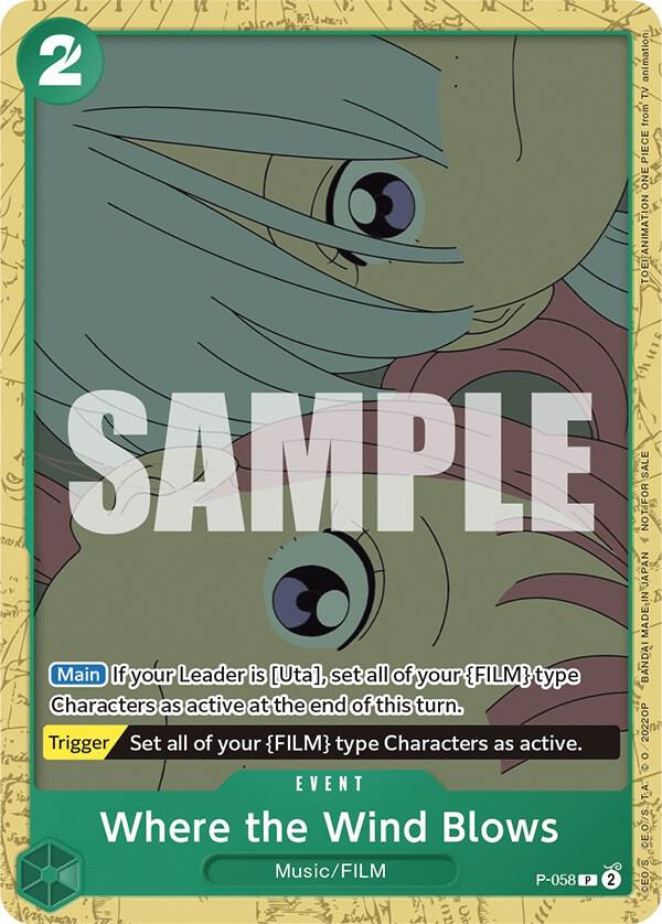 Where the Wind Blows (Starter Deck 11: Uta Deck Battle) (P-058) [One Piece Promotion Cards] | Jack's On Queen