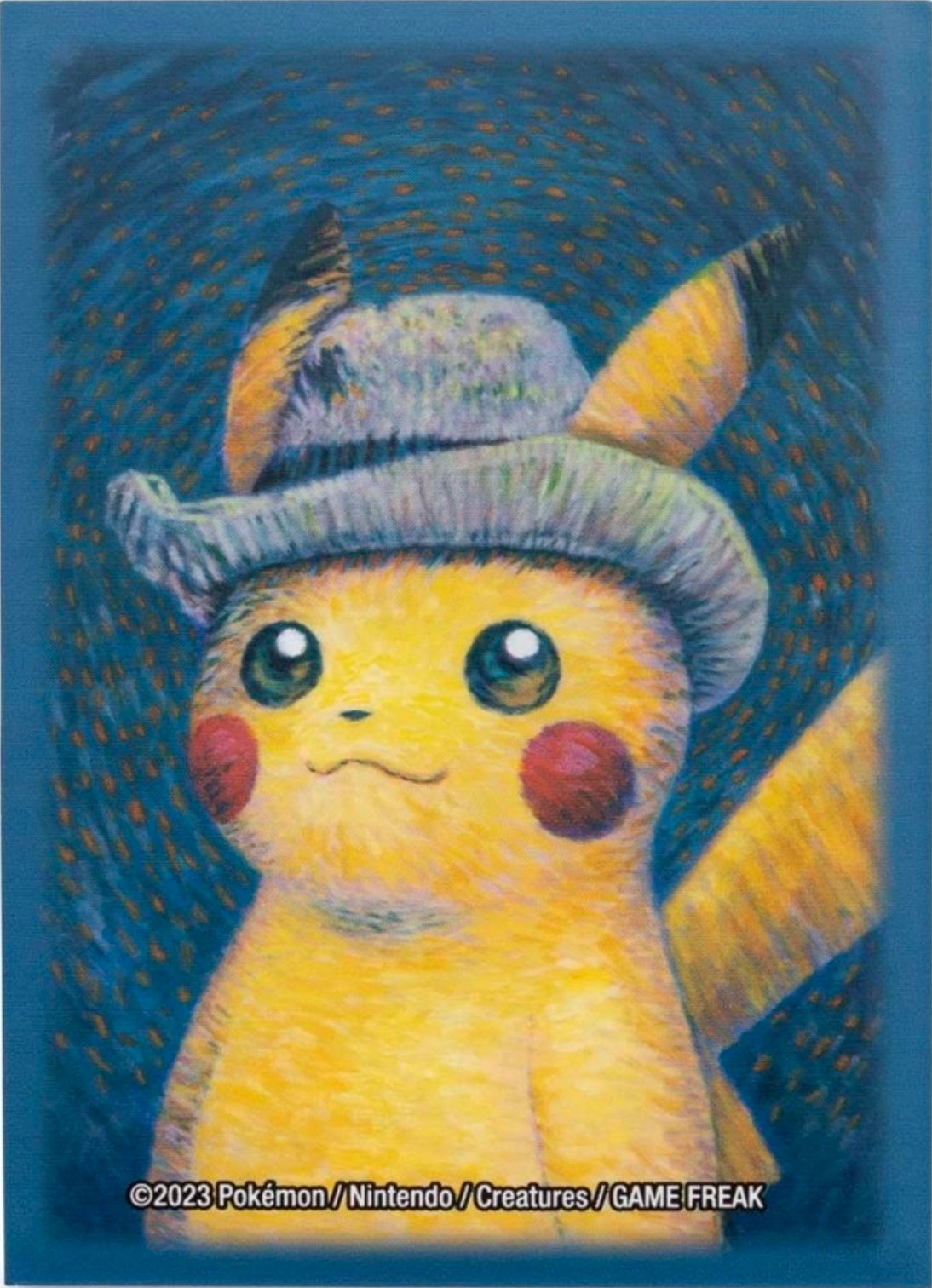 Card Sleeves - Pikachu Inspired by Self-Portrait with Grey Felt Hat Card Sleeves (65-Pack) (Pokemon Center × Van Gogh Museum) | Jack's On Queen