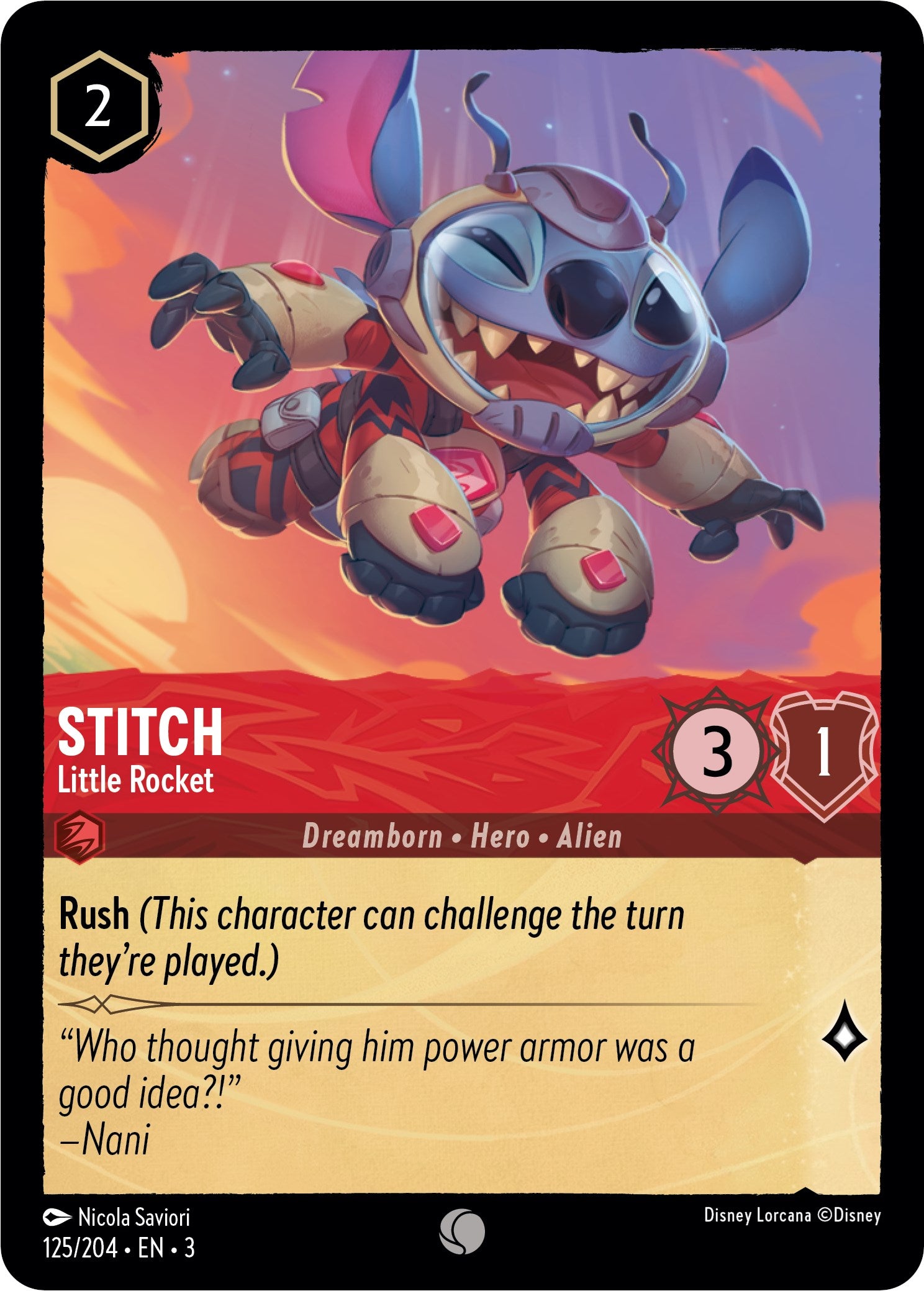 Stitch - Little Rocket (125/204) [Into the Inklands] | Jack's On Queen