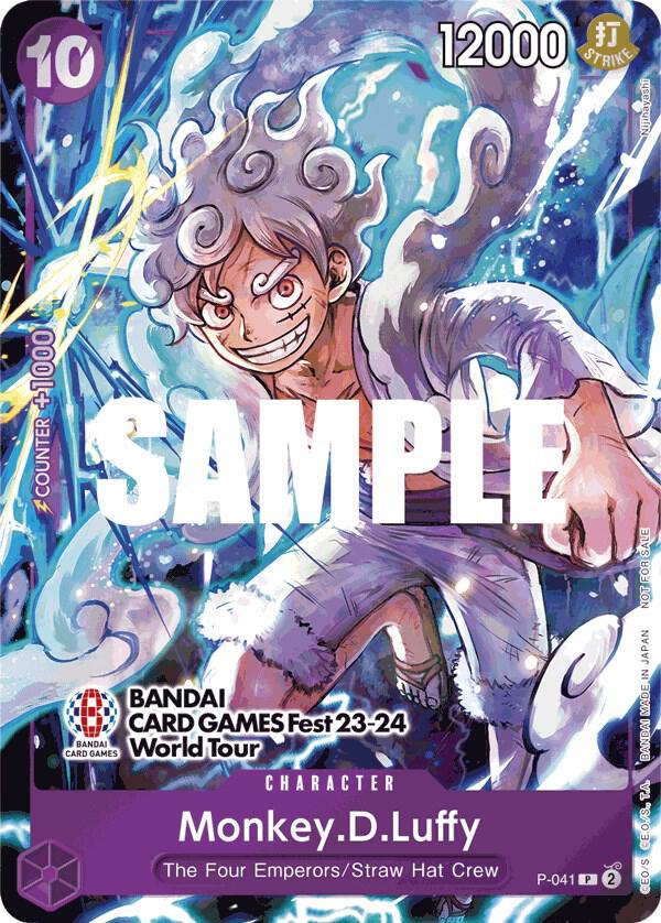 Monkey.D.Luffy (041) (BANDAI CARD GAMES Fest 23-24 World Tour) (P-041) [One Piece Promotion Cards] | Jack's On Queen