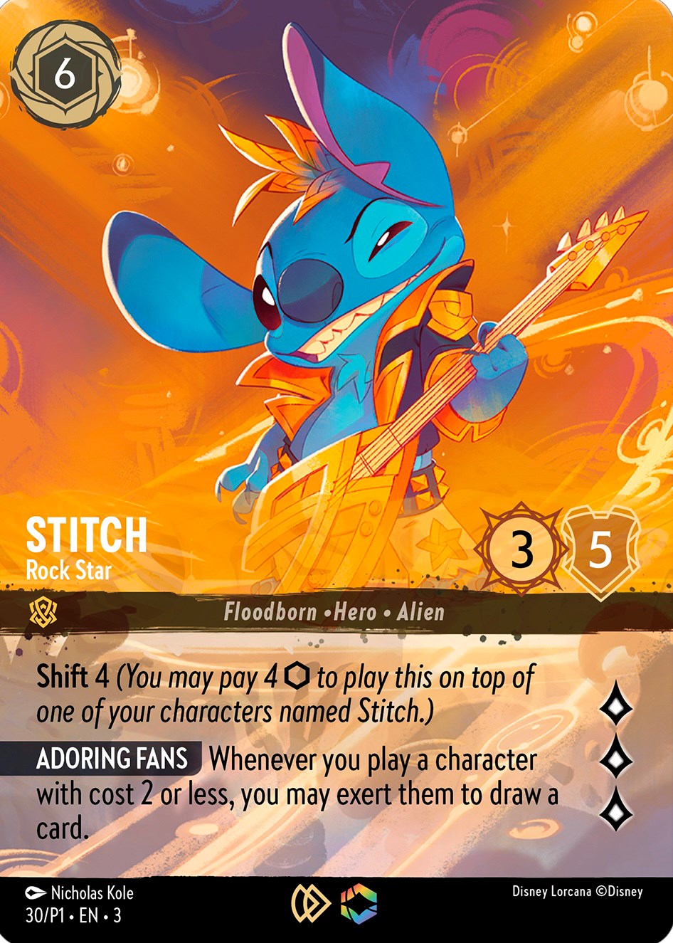 Stitch - Rock Star (Store Championship) (30) [Promo Cards] | Jack's On Queen