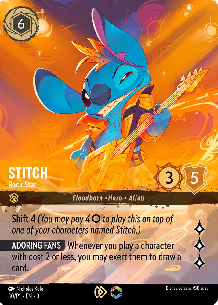 Stitch - Rock Star (Store Championship) (30) [Disney Lorcana Promo Cards] | Jack's On Queen