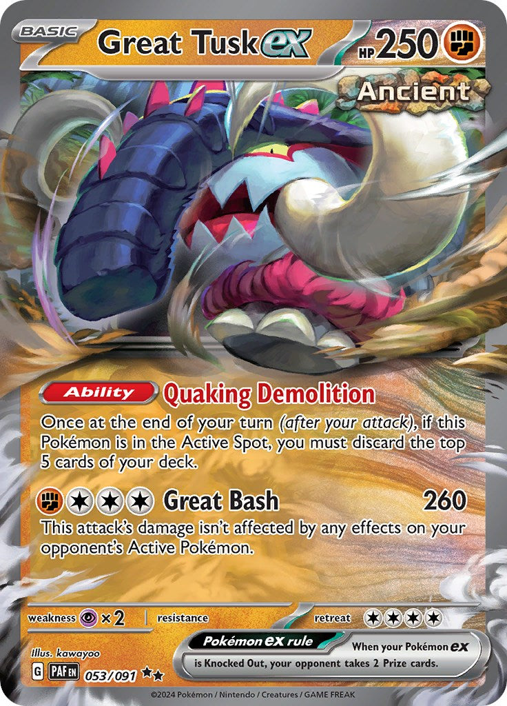 Great Tusk ex (053/091) [Scarlet & Violet: Paldean Fates] | Jack's On Queen