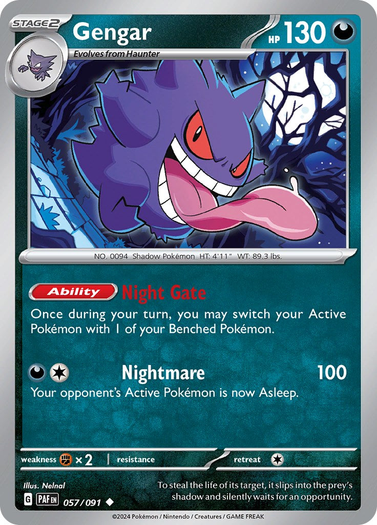 Gengar (057/091) [Scarlet & Violet: Paldean Fates] | Jack's On Queen