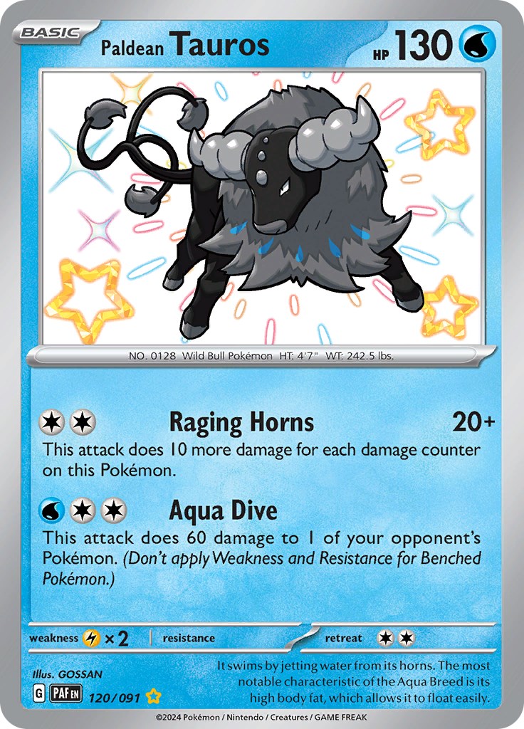 Paldean Tauros (120/091) [Scarlet & Violet: Paldean Fates] | Jack's On Queen